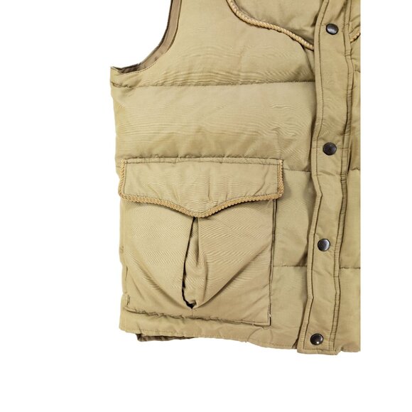 Field & Stream Gordon & Ferguson Tan Puffer Vest Mens Large Down Feathers Vintag - Picture 4 of 9